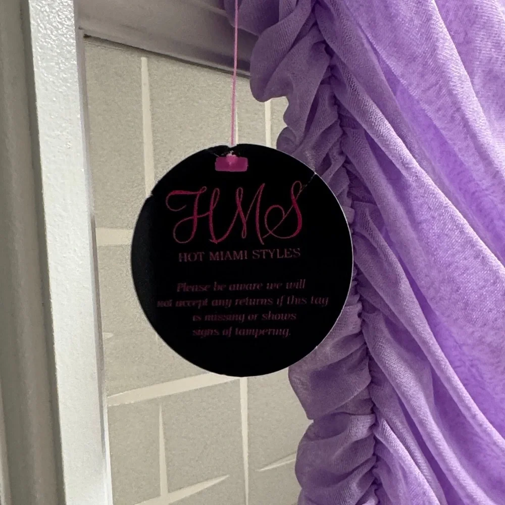 Hot Miami styles Purple Ruched Dress - Picture 5 of 6